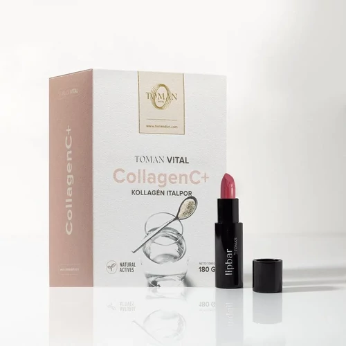 XoXo ajándékcsomag rúzzsal és collagen italporral, prémium beauty és wellness kombináció.
